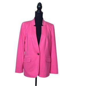 NWOT Talbots Single Button Pink Blazer Tailored Suit Jacket